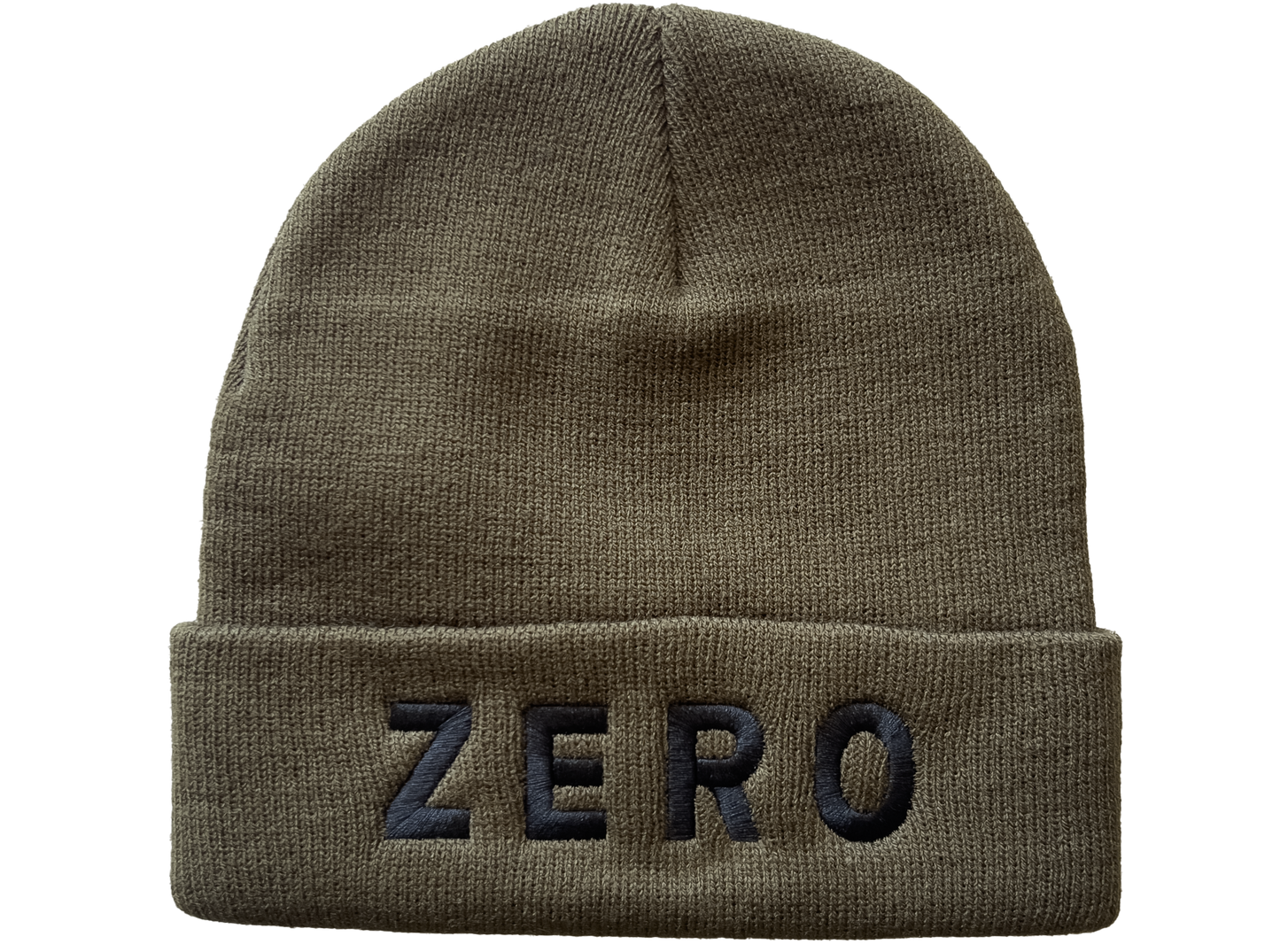 ARMY - EMBROIDERED TIGHT-KNIT BEANIE - OLIVE