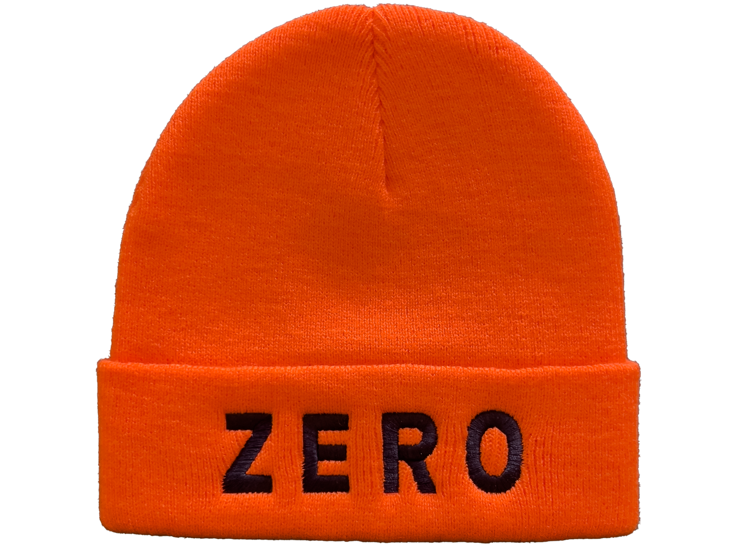 ARMY - EMBROIDERED TIGHT-KNIT BEANIE - ORANGE