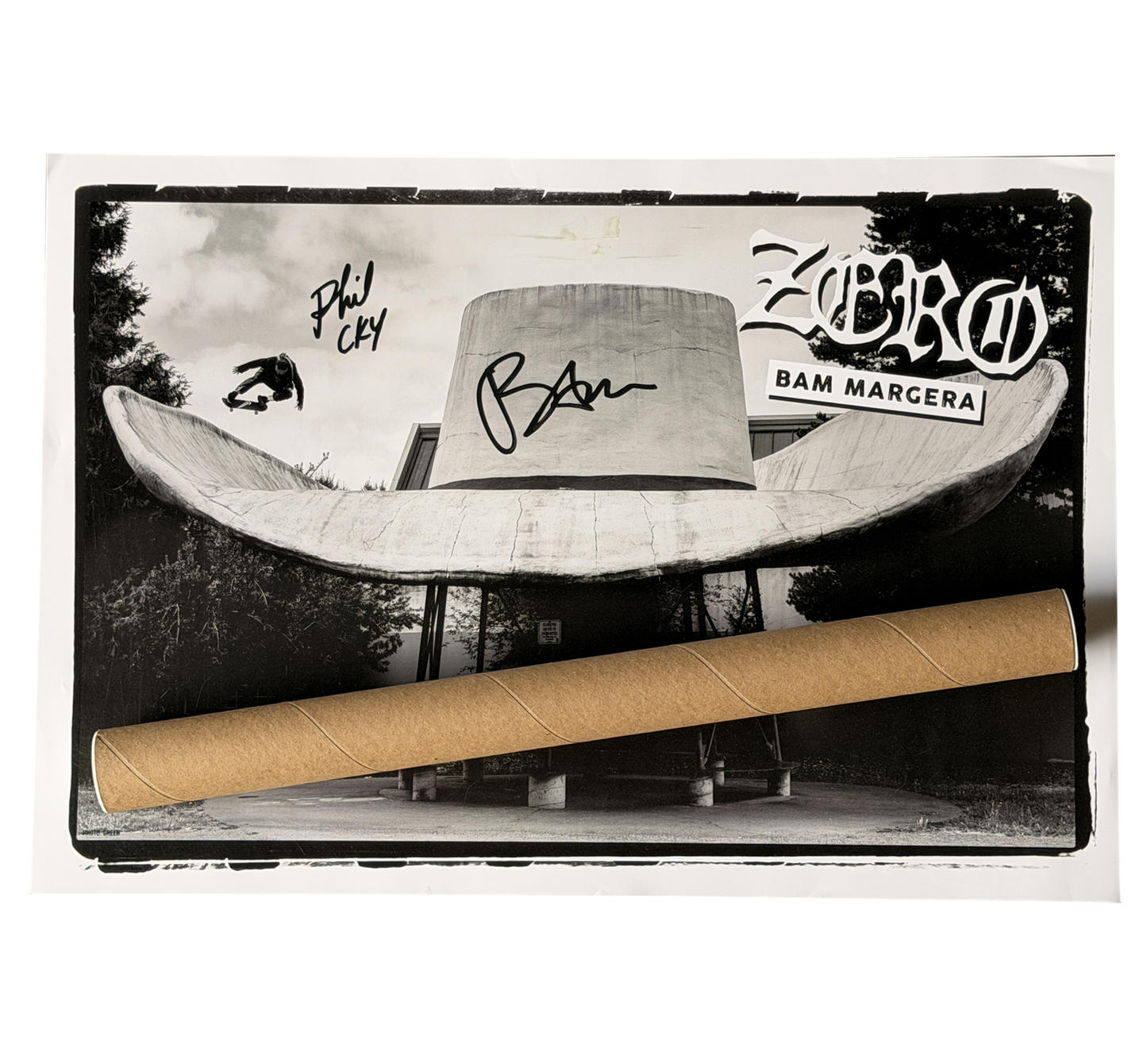 BAM MARGERA POSTER - SIGNED BY BAM AND PHIL