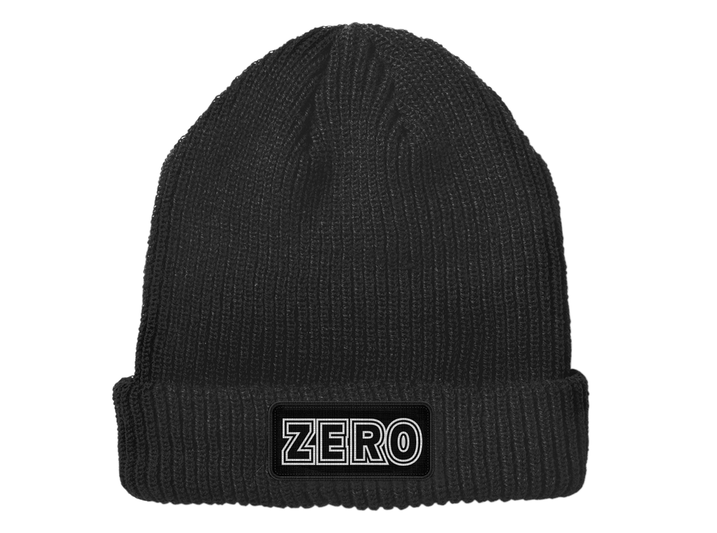 BOLD PATCH BEANIE - BLACK