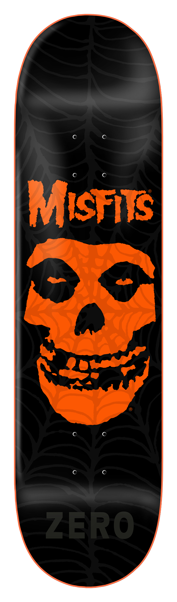 MISFITS - FIEND SKULL WEB - ORANGE DIP – Zero Skateboards MISFITS - FIEND SKULL WEB - ORANGE DIP – Zero Skateboards