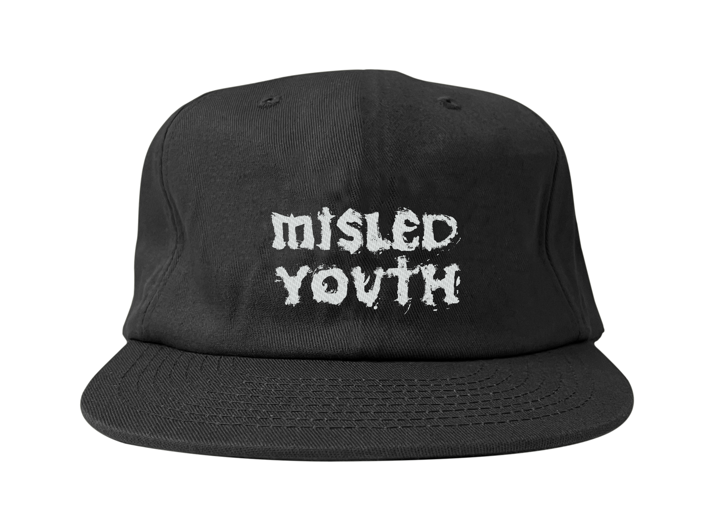 MISLED YOUTH EMBROIDERED SNAPBACK - BLACK/WHITE