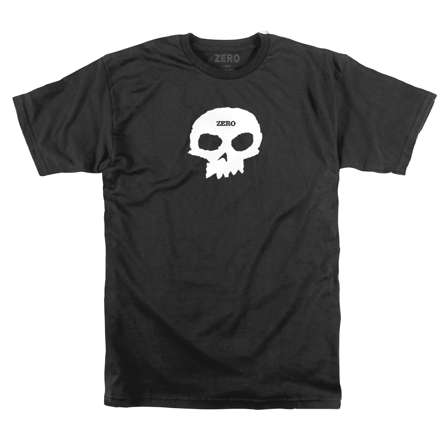 SINGLE SKULL S/S - BLACK/WHITE – Zero Skateboards SINGLE SKULL S/S - BLACK/WHITE – Zero Skateboards
