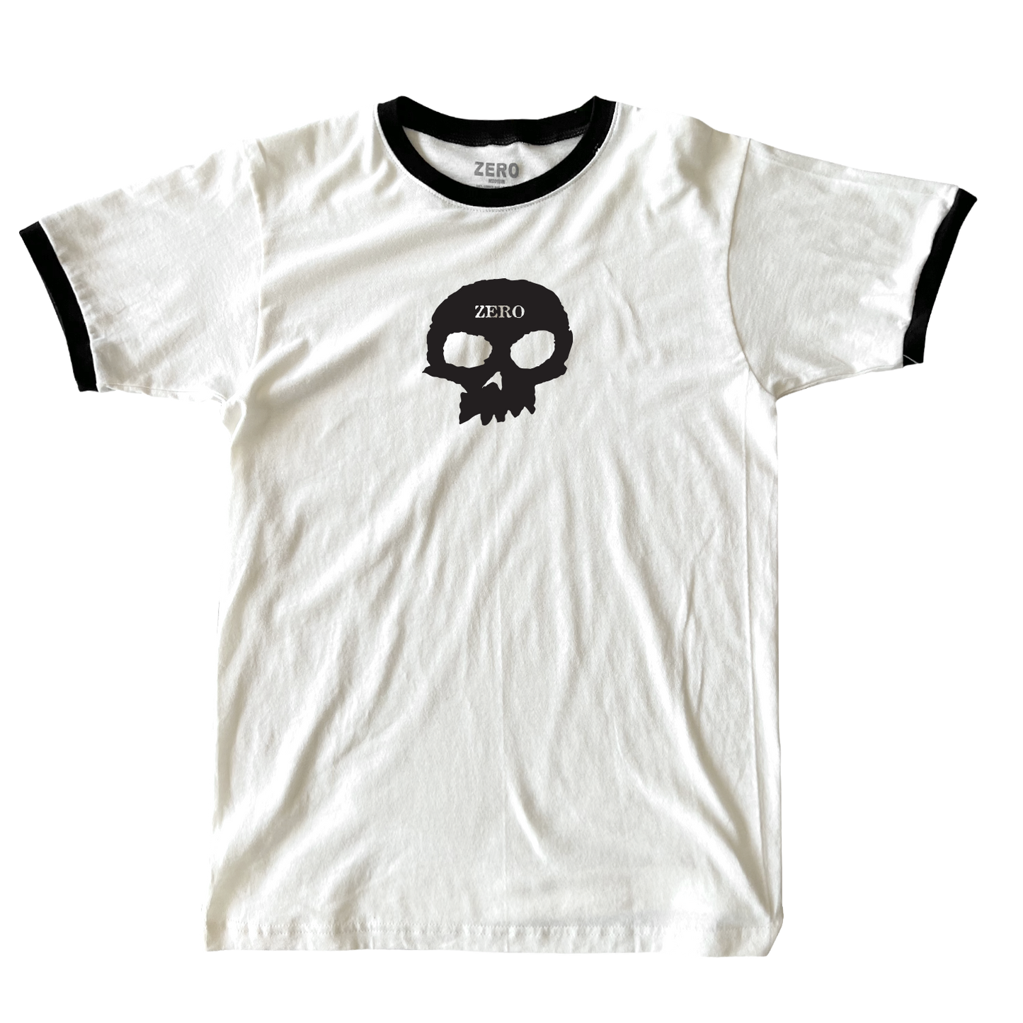 SINGLE SKULL S/S RINGER - NATURAL/BLACK