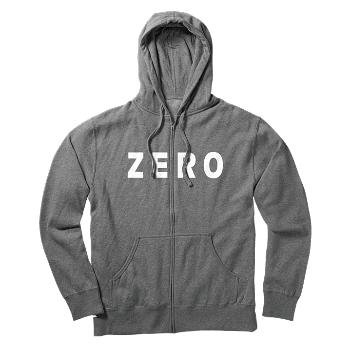 ARMY ZIP UP - HEATHER GREY/WHITE
