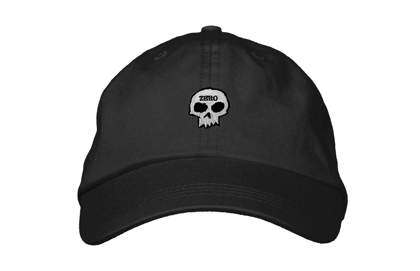 SINGLE SKULL DAD HAT - BLACK