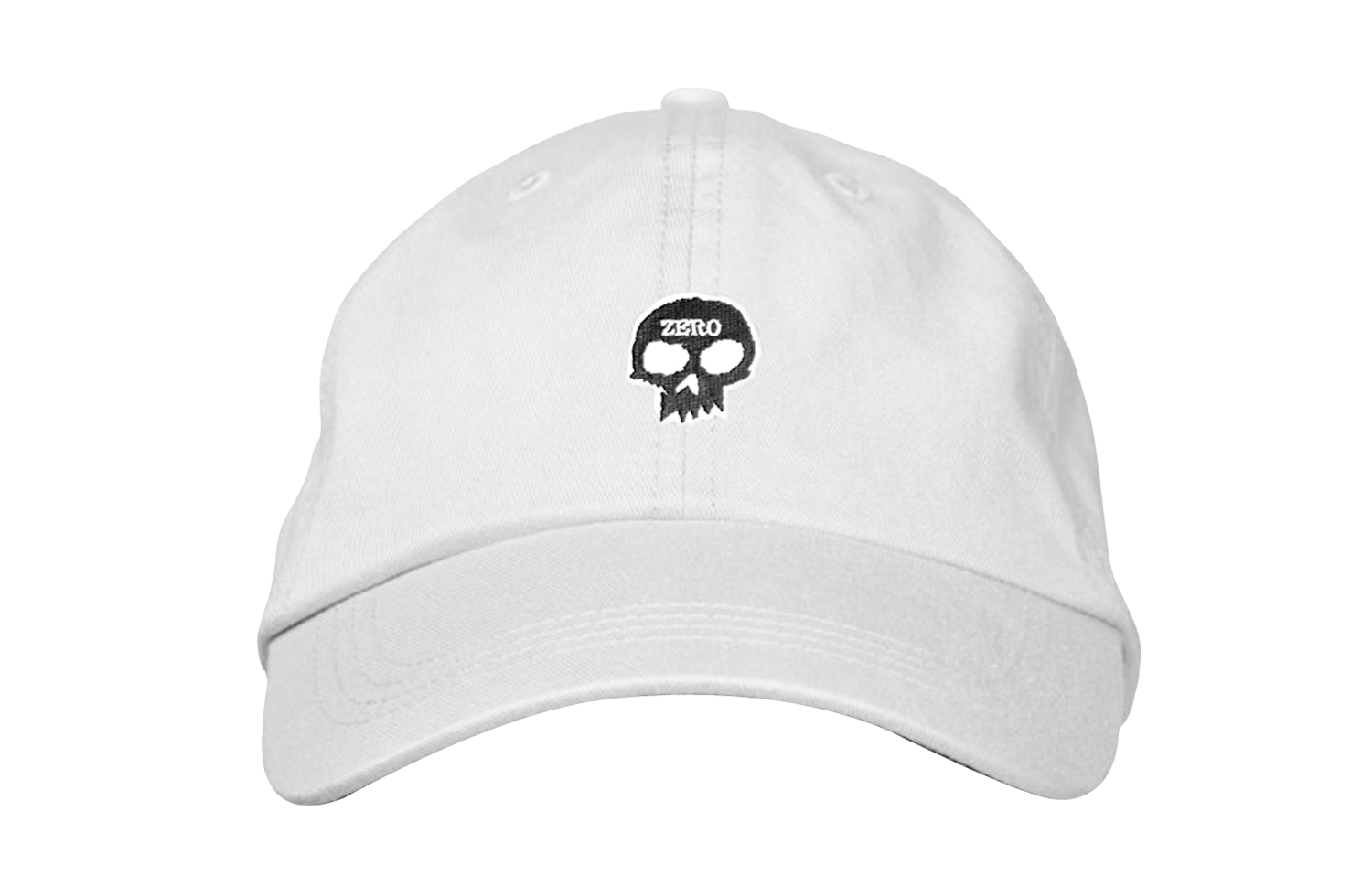 SINGLE SKULL DAD HAT WHITE – Zero Skateboards