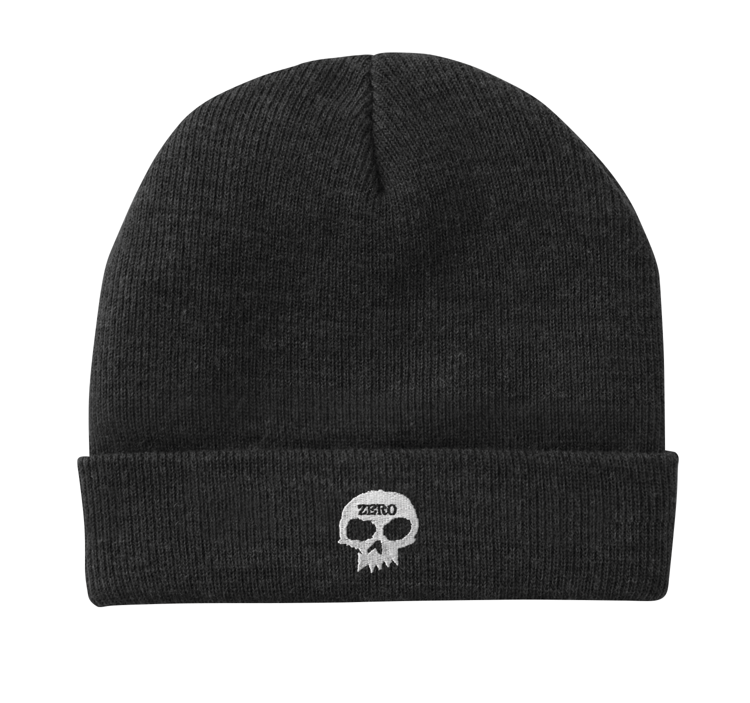 SKULL EMBROIDERED TIGHT-KNIT BEANIE
