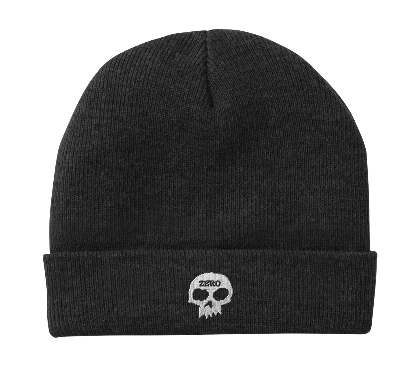 SKULL EMBROIDERED TIGHT-KNIT BEANIE