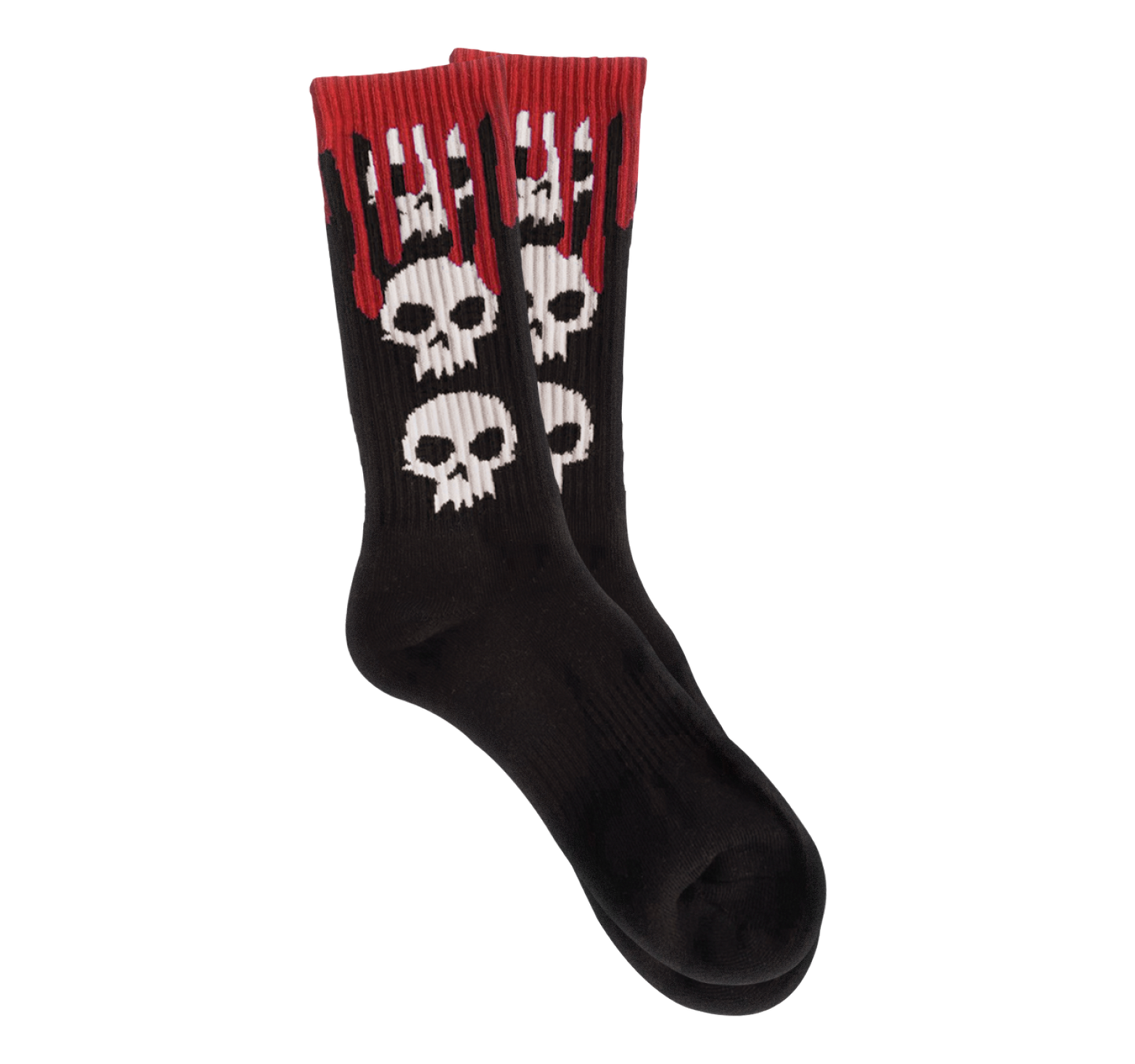 3 SKULL BLOOD SOCKS - BLACK