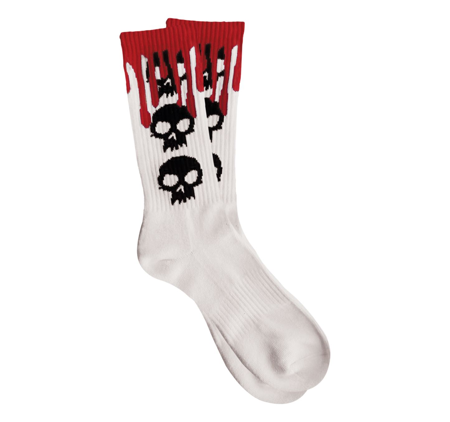 3 SKULL BLOOD SOCKS - WHITE