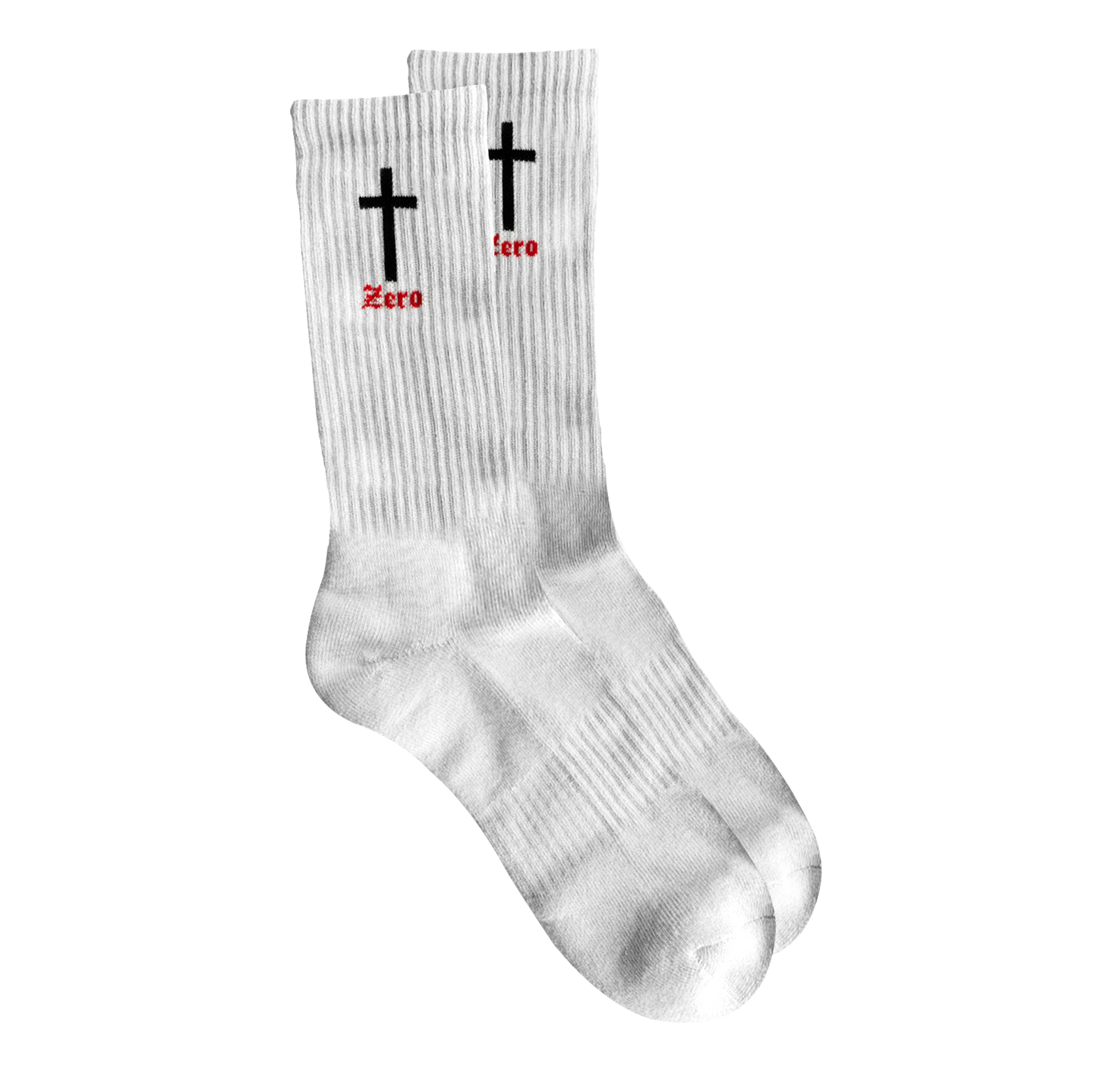 CROSS SOCKS - WHITE/BLACK