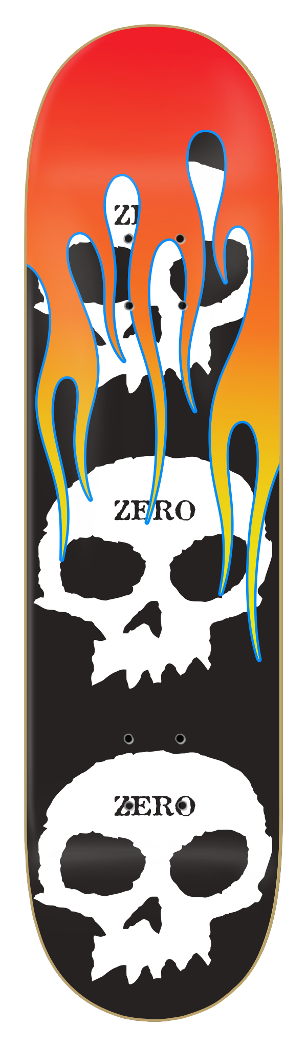 3 SKULL WITH FLAMES