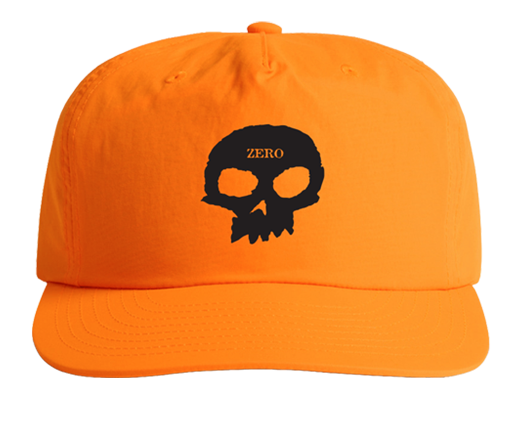 SINGLE SKULL SAFETY ORANGE HAT