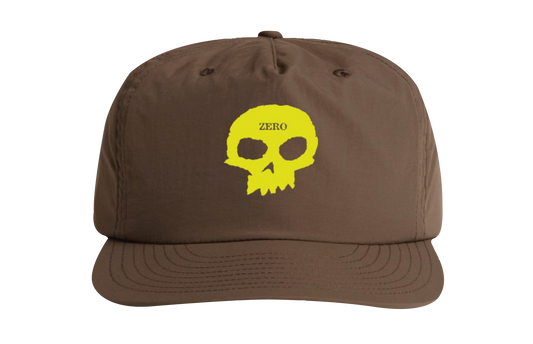 SINGLE SKULL SURF HAT - BROWN/GOLD