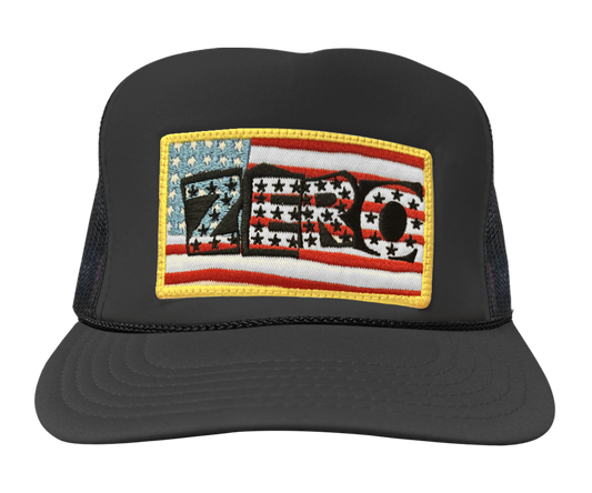 AMERICAN PUNK TRUCKER HAT - BLACK