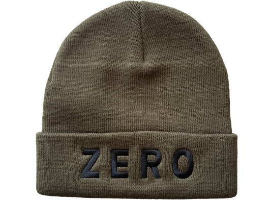 ARMY - EMBROIDERED TIGHT-KNIT BEANIE - OLIVE