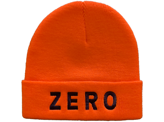 ARMY - EMBROIDERED TIGHT-KNIT BEANIE - ORANGE