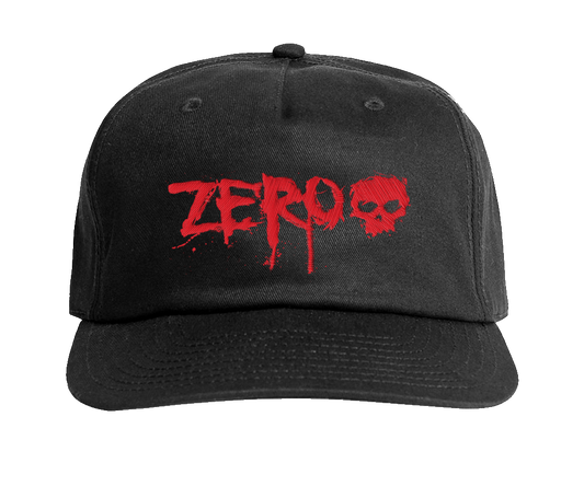 ZERO BLOOD - EMBROIDERED HAT - BLACK