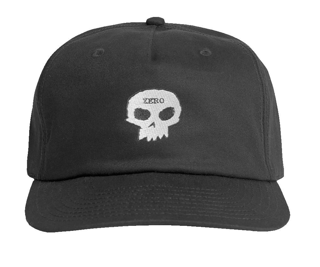 SINGLE SKULL - EMBROIDERED HAT - BLACK
