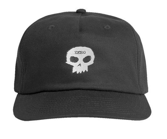 SINGLE SKULL - EMBROIDERED HAT - BLACK
