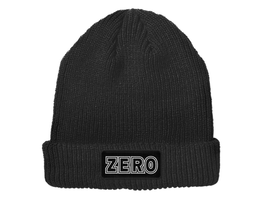 BOLD PATCH BEANIE - BLACK