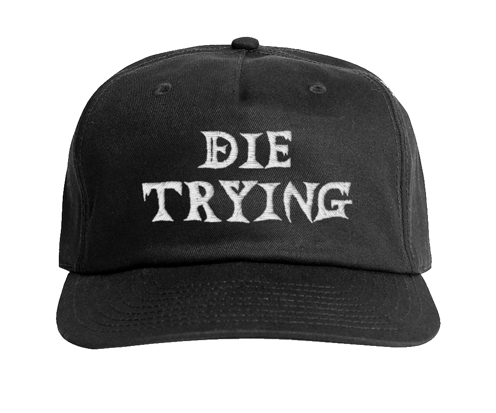 SANDOVAL - DIE TRYING - EMBROIDERED HAT - BLACK - RELIEF FUND - PREORDER