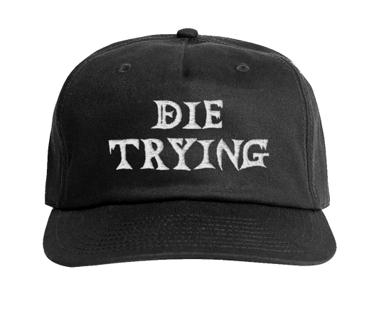 SANDOVAL - DIE TRYING - EMBROIDERED HAT - BLACK - PREORDER
