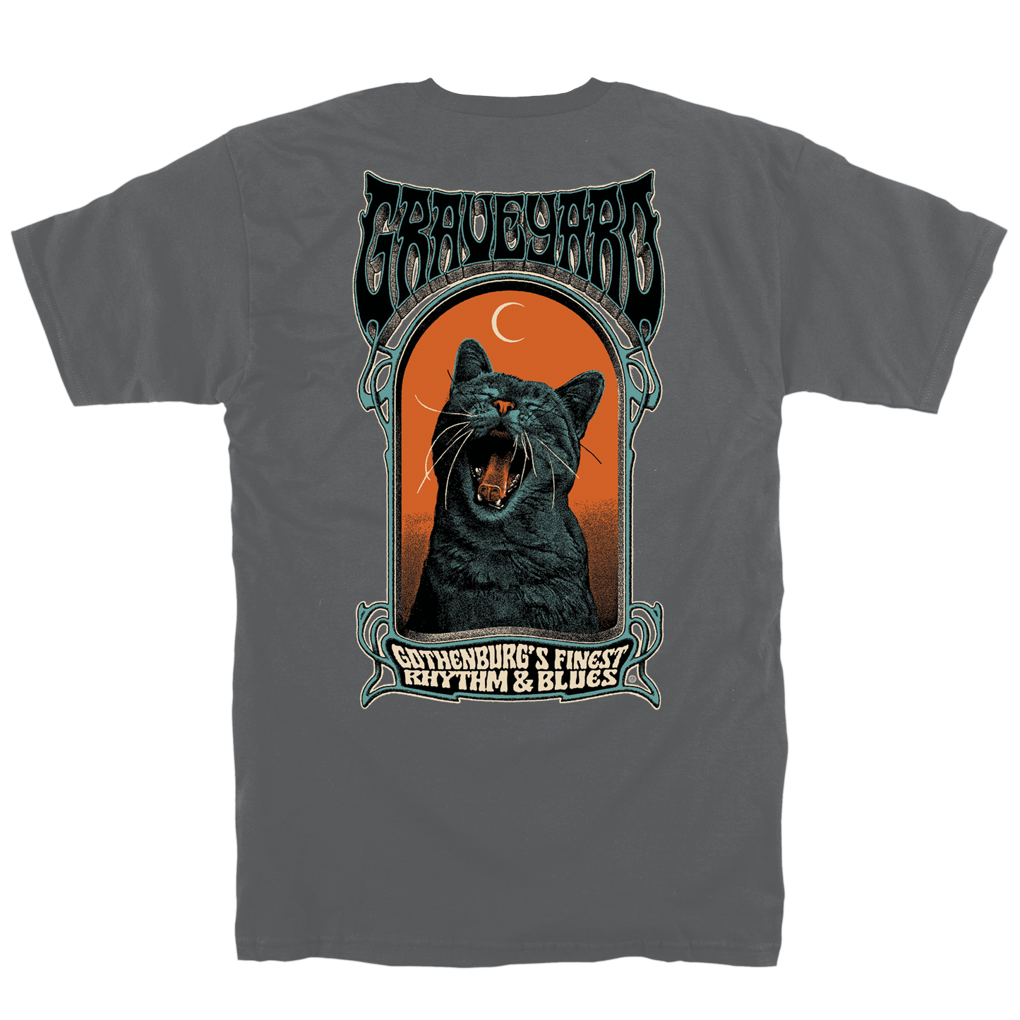 GRAVEYARD - SCREAMING CAT S/S - VINTAGE BLACK