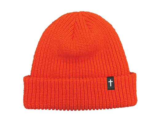 CROSS BEANIE - ORANGE