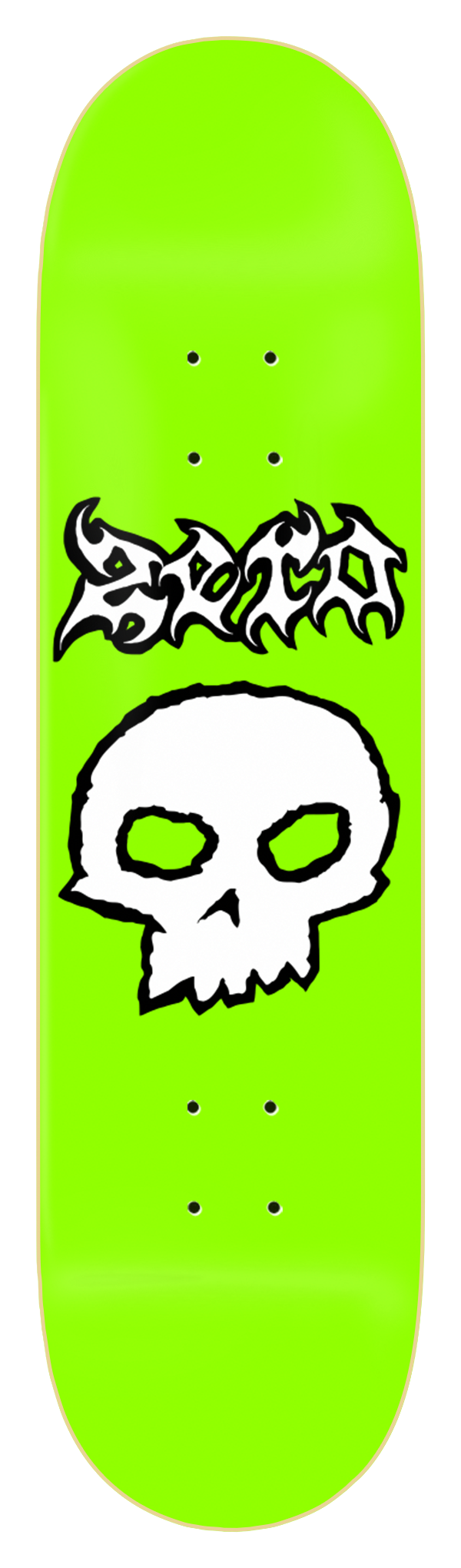 METAL SINGLE SKULL - NEON GREEN