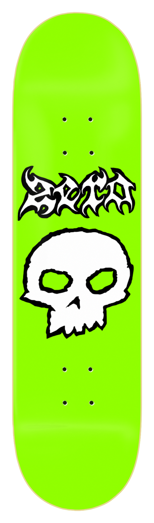 METAL SINGLE SKULL - NEON GREEN