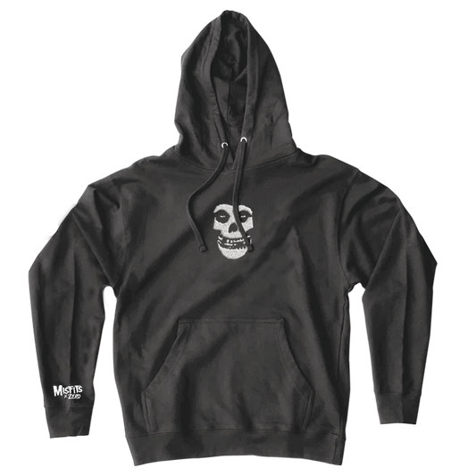 MISFITS FIEND SKULL EMBROIDERED PULLOVER - BLACK/WHITE