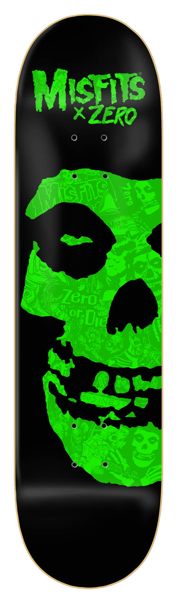 MISFITS - FIEND SKULL COLLAGE - NEON GREEN