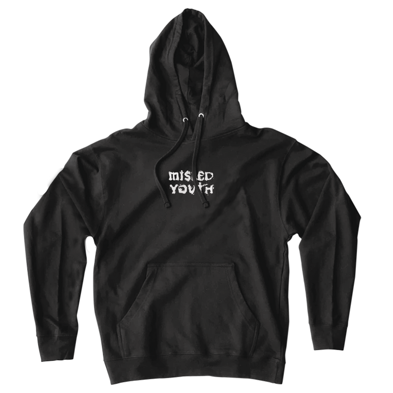 MISLED YOUTH EMBROIDERED PULLOVER - BLACK/WHITE – Zero Skateboards