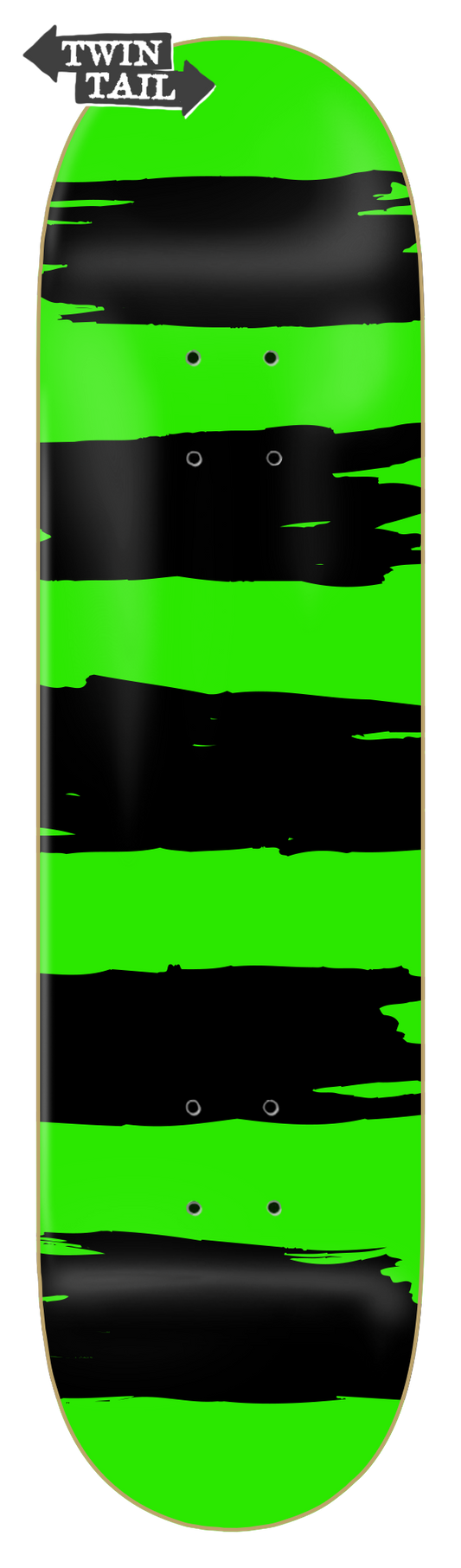 PUNK STRIPES - GREEN - TWIN-TAIL - SMALL BATCH