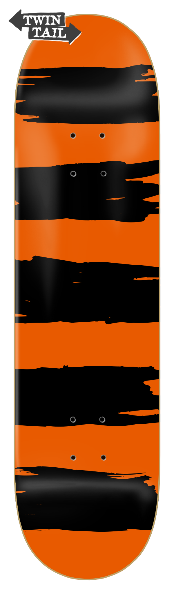 PUNK STRIPES - ORANGE - TWIN-TAIL - SMALL BATCH