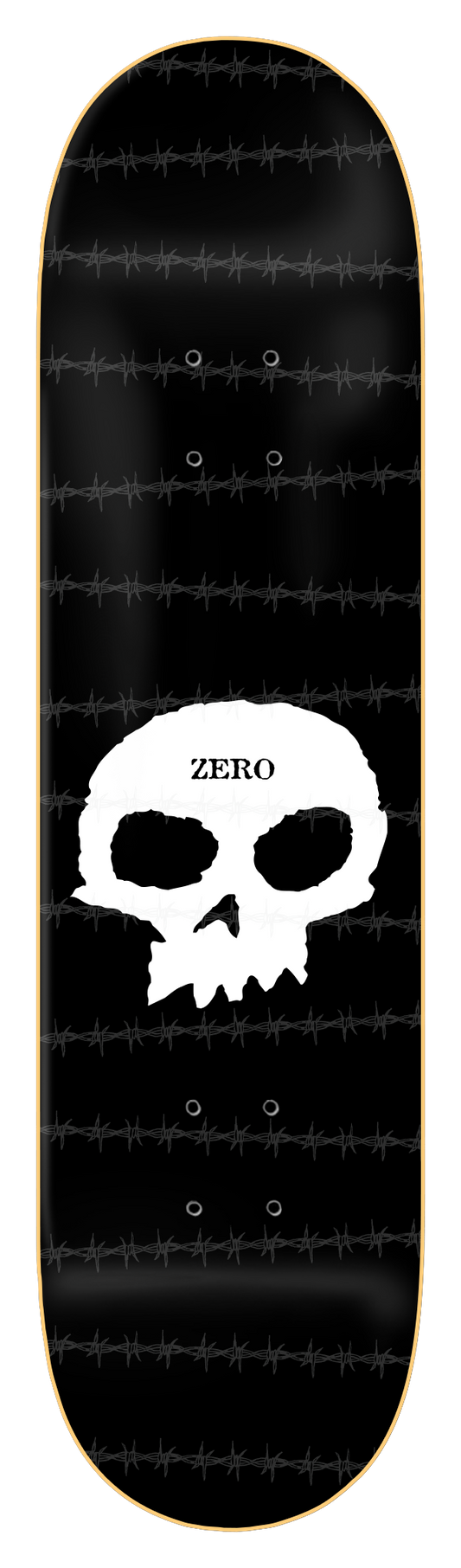 BARBED WIRED EMBOSSED SINGLE SKULL - SMALL BATCH - BLACK
