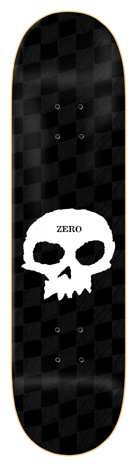 CHECKER EMBOSSED SINGLE SKULL - SMALL BATCH - BLACK