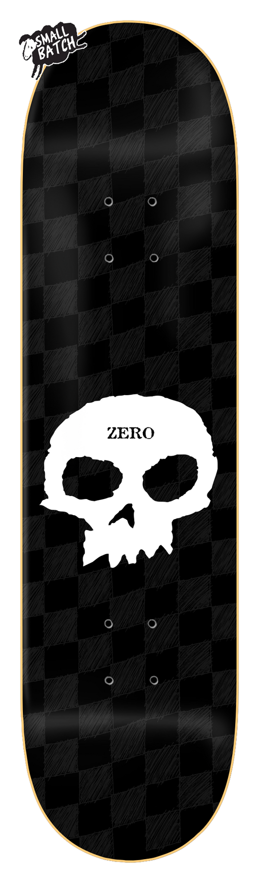 CHECKER EMBOSSED SINGLE SKULL - SMALL BATCH - BLACK