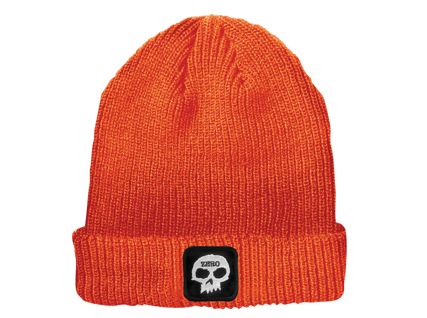 SKULL PATCH BEANIE - ORANGE