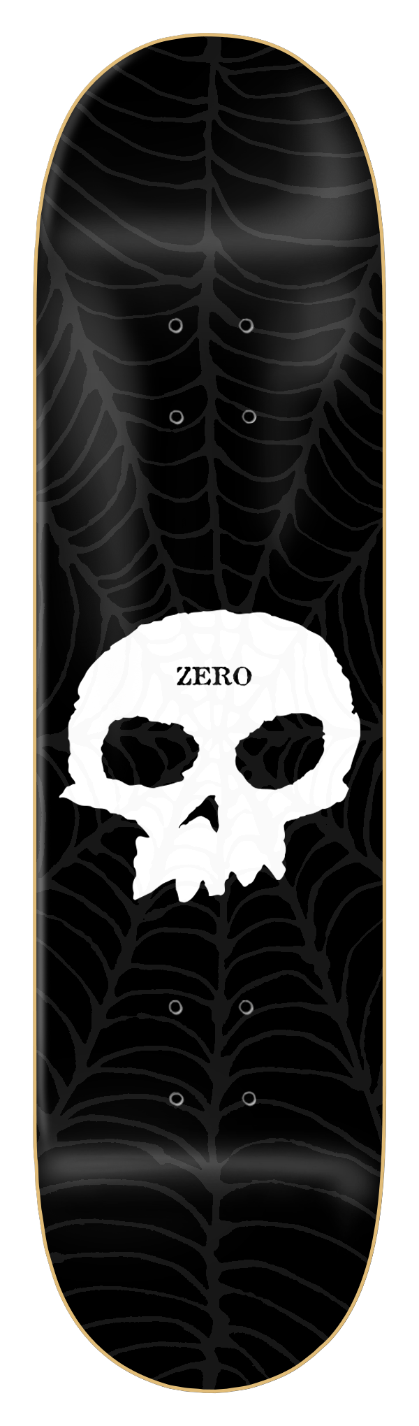 SPIDER WEB EMBOSSED SINGLE SKULL - SMALL BATCH - BLACK