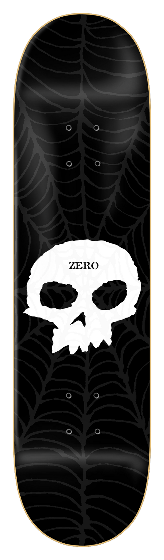SPIDER WEB EMBOSSED SINGLE SKULL - SMALL BATCH - BLACK