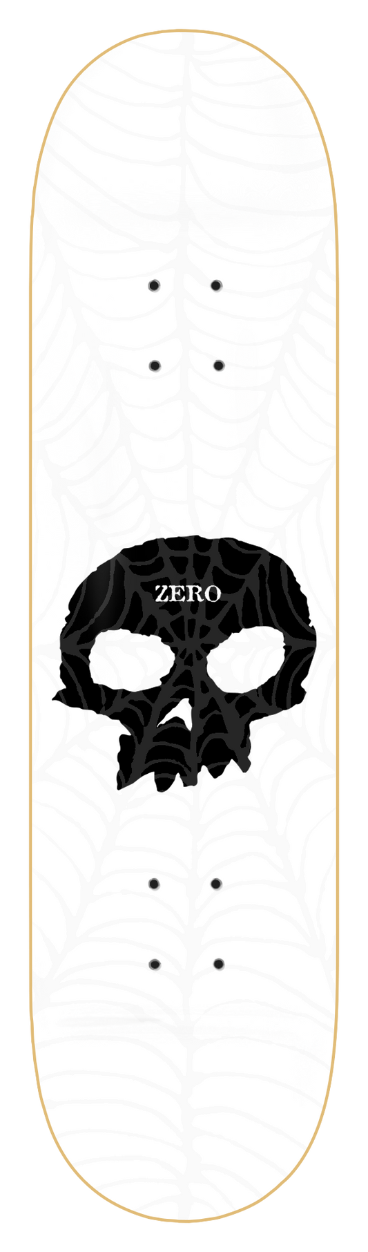SPIDER WEB EMBOSSED SINGLE SKULL - SMALL BATCH - WHITE