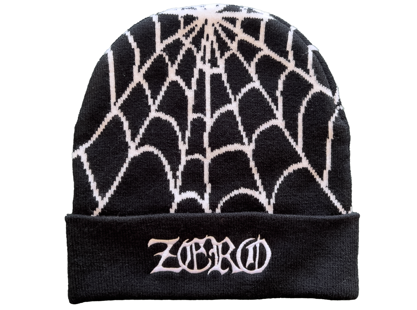 WASTELAND SPIDERWEB - TIGHT-KNIT BEANIE - BLACK