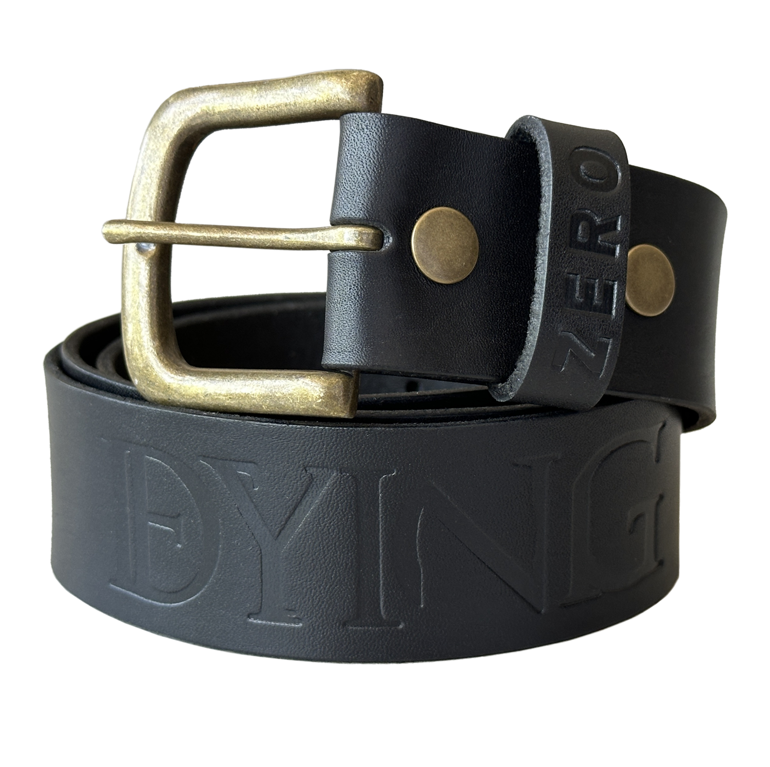 DYING TO LIVE LEATHER BELT - BLACK – Zero Skateboards