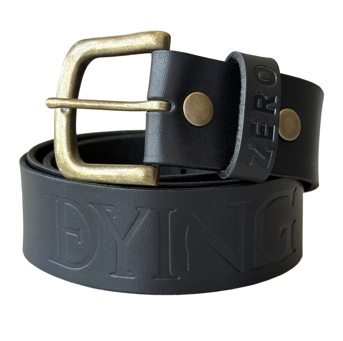 DYING TO LIVE LEATHER BELT - BLACK