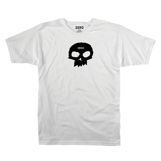SINGLE SKULL S/S - WHITE/BLACK