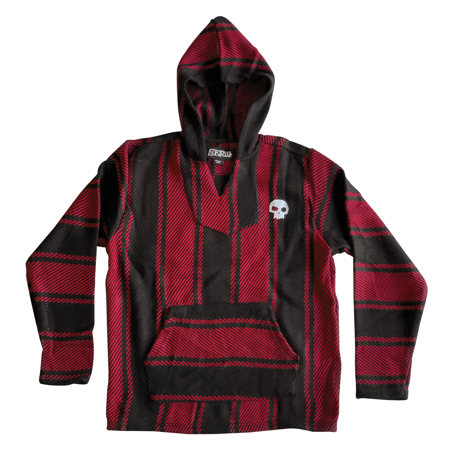 ARMY BAJA HOODIE RED BLACK Zero Skateboards