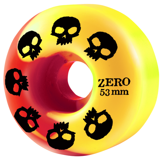 Multi-Skull Wheel - Red/Yellow Swirl 53mm